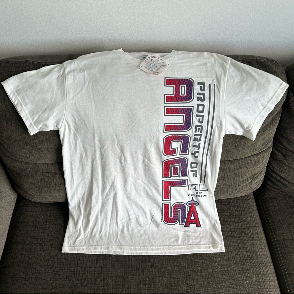 Majestic Los Angeles Angels White Short Sleeve MLB Baseball T-Shirt Men’s Sz: M